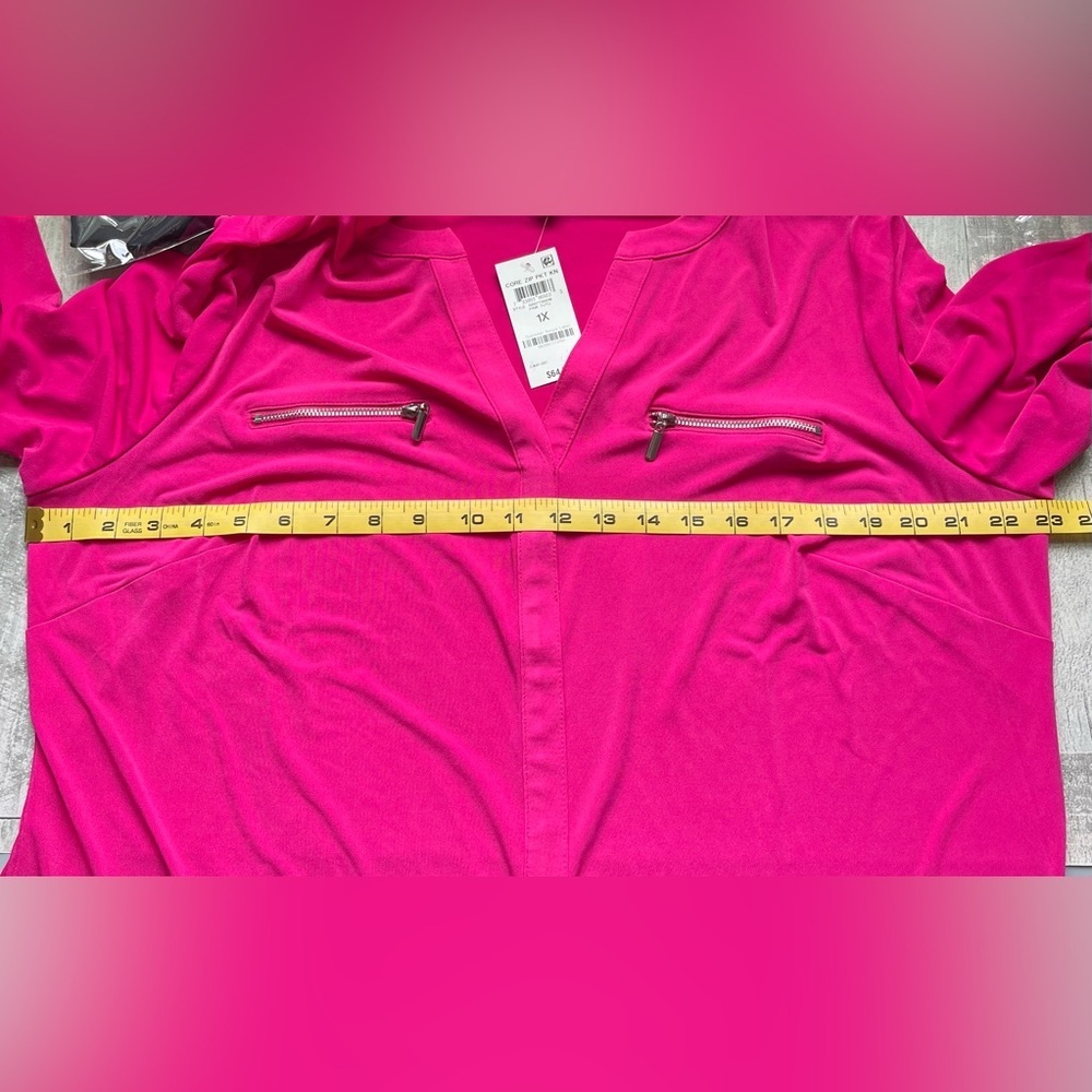 I.N.C International Concepts Women’s Zip-Pocket Blouse - Picture 6 of 6
